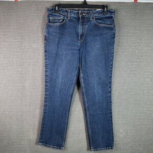 Johnston & Murphy Mens Size 34X30 Blue Straight Fit Denim Jeans With Stretch